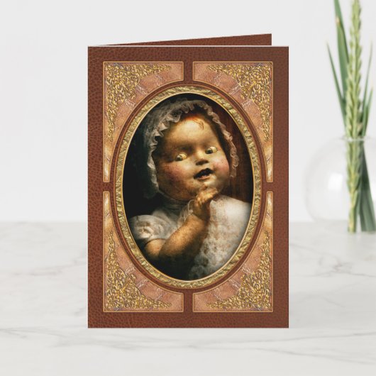 不気味な人形来遊を一緒に カード (正面)