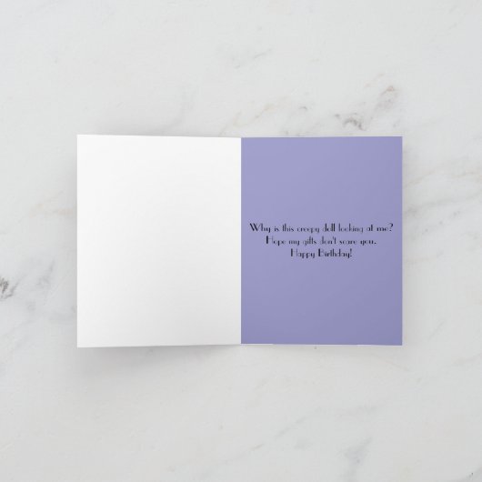 不気味な人形 カード (内部)