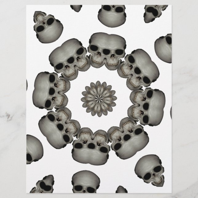 不気味な人間のスカル曼荼羅 (正面)