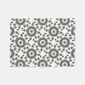 不気味な人間のドクロマンダラ フリースブランケット (正面(横))