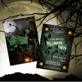 不気味な何か邪悪なハロウィーン招待状 招待状