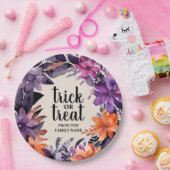 不気味な優雅さ ハロウィン フラワー リース コレクション ペーパープレート (パーティー)