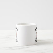 不気味な先生ハロウィーンかわいい本の幽霊 エスプレッソカップ (正面)