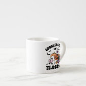 不気味な先生ハロウィーンかわいい本の幽霊 エスプレッソカップ (正面右)