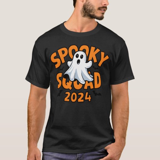 不気味な分隊ハロウィーン2024家族 Tシャツ (正面)