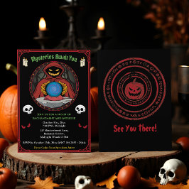 不気味な占い師 ファンタジー ゴシック ハロウィン 招待状