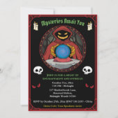 不気味な占い師 ファンタジー ゴシック ハロウィン 招待状 (正面)