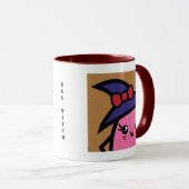 不気味な卵の魔女 – ハロウィーン |名前の追加 マグカップ (正面右)