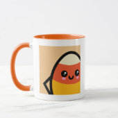 不気味な卵キャンディーコーン – ハロウィーン |名前の追加 マグカップ (左)