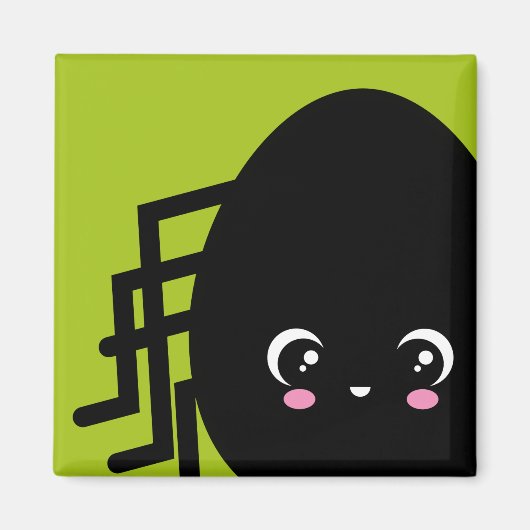 不気味な卵スパイダー – ハロウィーン マグネット (正面)