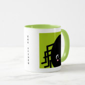 不気味な卵スパイダー – ハロウィーン |名前の追加 マグカップ (正面右)