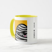 不気味な卵ミイラ – ハロウィーン |名前の追加 マグカップ (正面左)