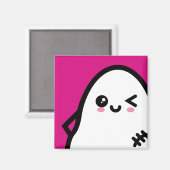 不気味な卵幽霊 – ハロウィーン マグネット (正面/裏面)