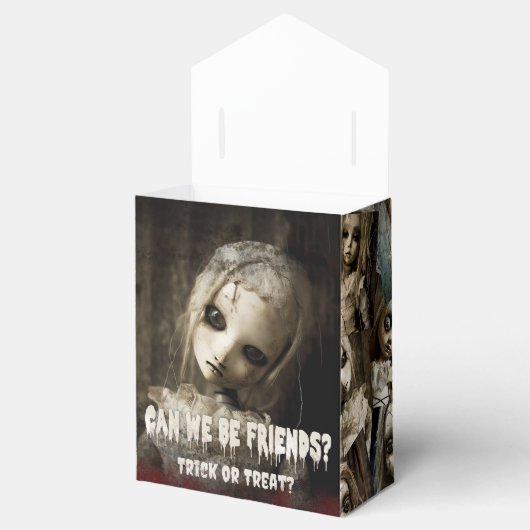 不気味な友不気味人が持っている人形のハロウィーン フェイバーボックス (オープン)