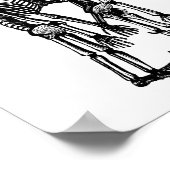 不気味な双子のスケルトン子供の解剖学アート ポスター (角)