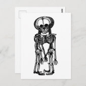 不気味な双子のスケルトン子供の解剖学アート ポストカード (正面/裏面)