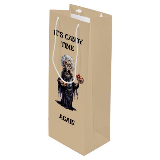 不気味な古い魔女の毒りんご飴 ワインギフトバッグ (正面アングル)