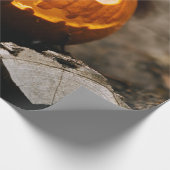 不気味な喫煙ジャック・オ・ランタン ラッピングペーパー (角)