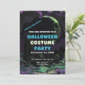 不気味な墓地の墓地クレセントムーンハロウィン 招待状 (スタンド正面)
