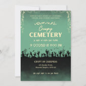 不気味な墓地ポリッシュパイン（ブロンドアクセント） 招待状 (正面)