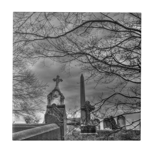 不気味な墓地 タイル (正面)