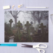 不気味な墓地 薄葉紙 (クラフト)