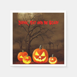 不気味な墓場 Eat Drink and be scary ハロウィン スタンダードカクテルナプキン