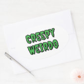 不気味な変人 楕円形シール (封筒)