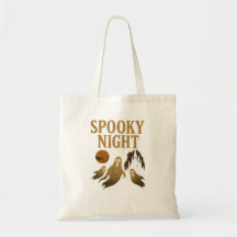 不気味な夜のトートバッグ 高級なハロウィーン ゴシック