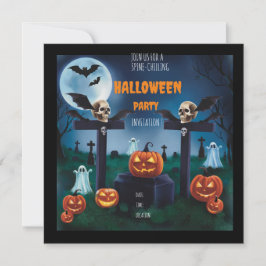 「不気味な夜の墓地ハロウィンパーティーに参加しよう」 招待状