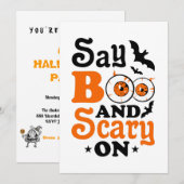 不気味な大人のハロウィンパーティー 招待状 (正面/裏面)