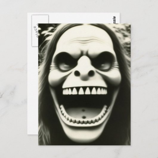 不気味な奇妙なハロウィーンのはがき ポストカード (正面/裏面)