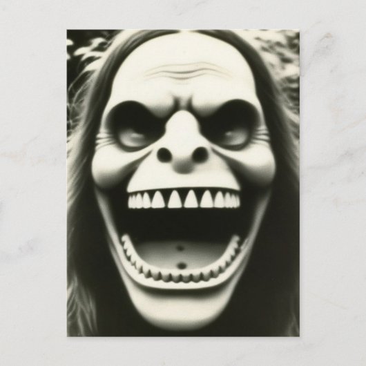不気味な奇妙なハロウィーンのはがき ポストカード (正面)