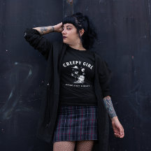 不気味な女の子の感謝の社会ハロウィーンゴシック