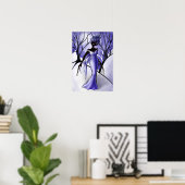 不気味な女性モンスターマカブレアート ポスター (ホームオフィス)