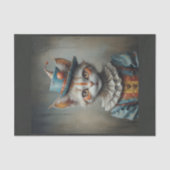 不気味な子猫がピエロ姿で –  薄葉紙 (正面)