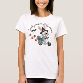 不気味な季節の勉強シーズン看護ウサギ Tシャツ
