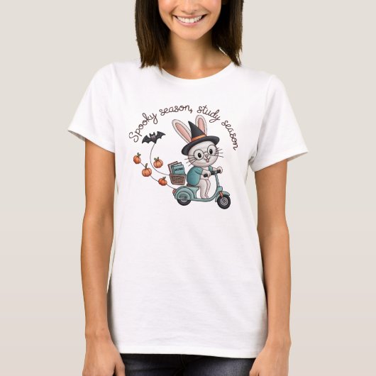 不気味な季節の勉強シーズン看護ウサギ Tシャツ (正面)