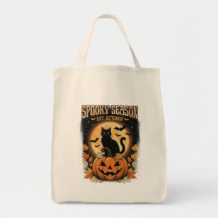 不気味な季節の黒猫ハロウィントートバッグ トートバッグ