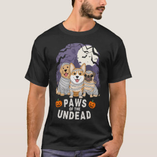 不気味な季節、死霊のあの手この手: ハロウィーンのドッグデザイン Tシャツ
