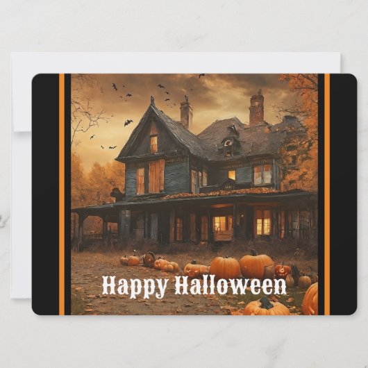 不気味な家のカボチャ ハロウィーンコレクション シーズンカード (正面)