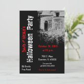 不気味な家ハロウィンパーティーの招待状 招待状 (スタンド正面)