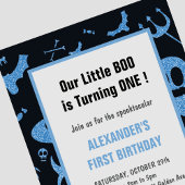 不気味な小さなブーブハロウィーン1歳の誕生日 招待状