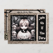 不気味な小さな子供カボチャのパッチハロウィーン ポストカード (正面/裏面)