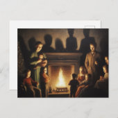 不気味な幽霊のよく出るクリスマスの恐怖 ポストカード (正面/裏面)