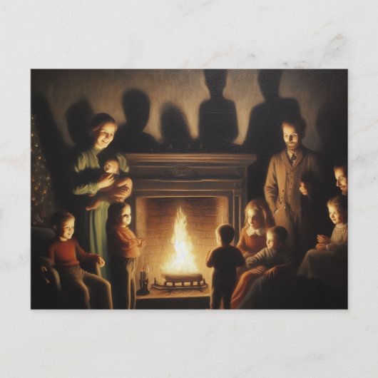 不気味な幽霊のよく出るクリスマスの恐怖 ポストカード (正面)