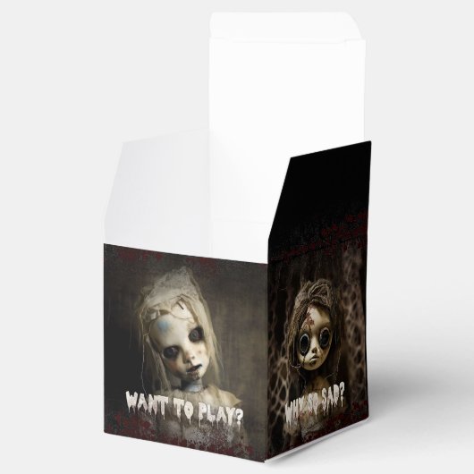 不気味な幽霊のよく出る人形ハロウィーンの愛用箱 |不気味 | フェイバーボックス (オープン)