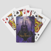 不気味な幽霊のよく出る城塞ハロウィーン トランプ (裏面)