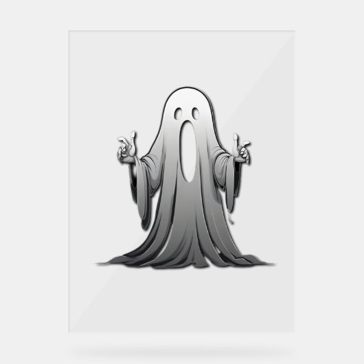 不気味な幽霊のサレム アクリルサイン (正面)