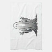 不気味な幽霊のサレム キッチンタオル (縦)